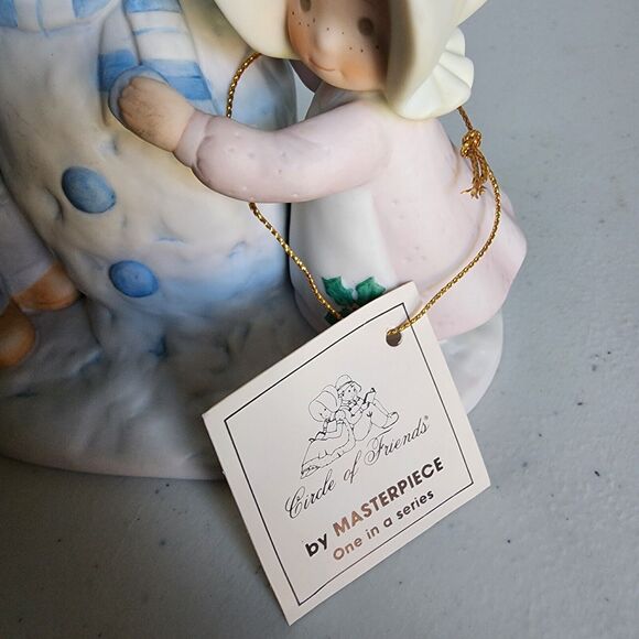 Homco Circle of Friends Snow Play Masterpiece Figurine Snowman 1991 Christmas - Picture 5 of 10